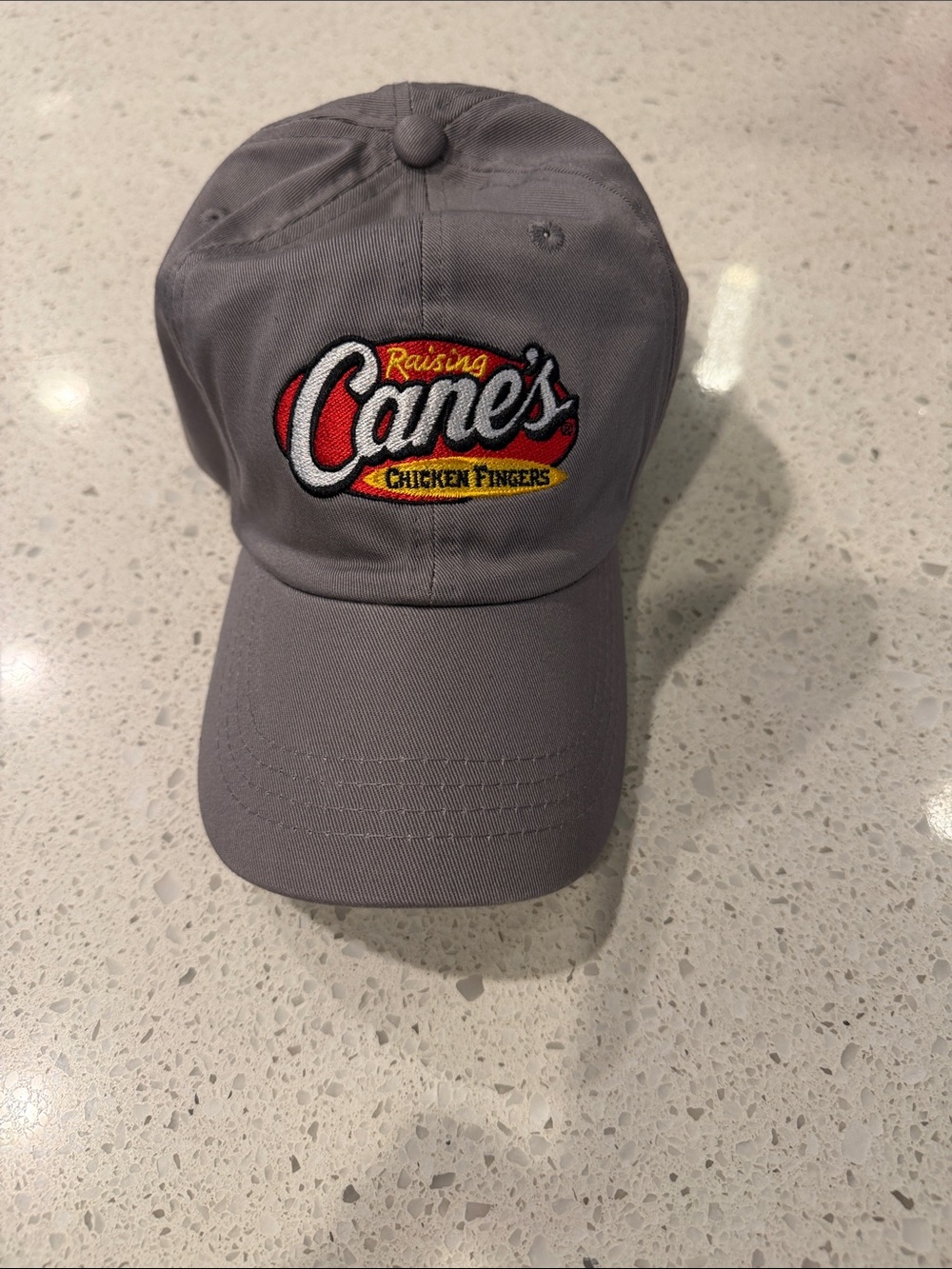 Raising Cane’s Gray Embroidered Logo Baseball Cap